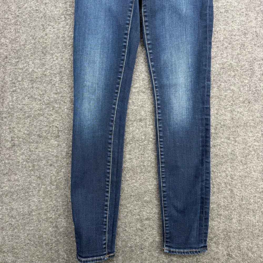 JCrew Stretch Skinny Jeans Womens 24 Dark Wash Blue Denim Mid Rise Ankle fall